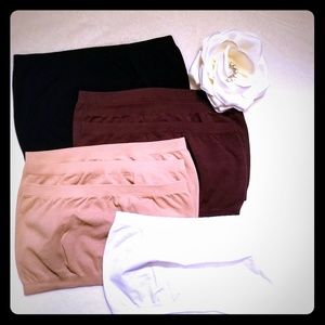 NWOT Bandeau bras in neutral colors